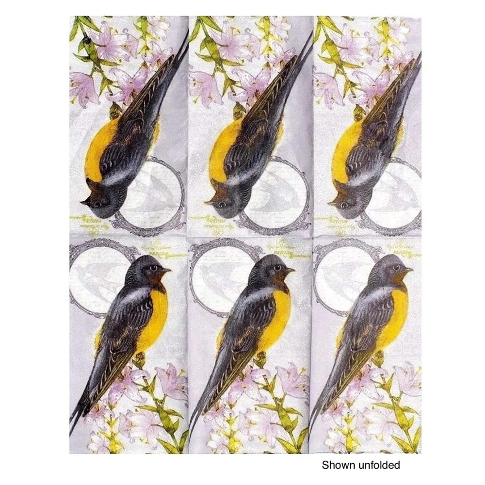 Chocolat Poulain Purple Bird Guest Towel Napkins, 16 ct